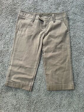 Anthropologie Women's Khaki Cropped pants - 10
